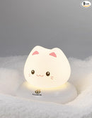 Night Light Kids, Cute Soft Glow Protect Eyes Kitten Night Light Lamp with 30mins Timer Rechargeable Nightlight for Kids Children Women Girls Toddler Bedroom Bedside Livingroom by TinyTreasures Baby Boutique