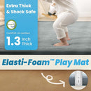 1.3" Thick Baby Play Mat for Floor, 79x118 Large Foam Tummy Time Mat, Padded Support Soft Plush Nursery Rug for Infant Kids Toddler Crawling Kick Activity (Light Grey) by TinyTreasures Baby Boutique