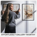 Homeforia 16 x 24 Picture Frame Black, High End Metal 24x16 Poster Frame, 16 x 24 Black Frames Matted to 12 by 18 inch Print, 24by16 Thin Frame with Mat 12x18 Photo, Tempered Glass, Wall Kit, Set of 1 by CozyNest Decor
