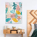ICMOLYYENLO Tropical Green Leaves Tapestry, Exotic Leaves Beautiful Bedroom Wall Hanging, Floral Poster Blanket for Bedroom Living Room Dormitory Apartment 50x60 Inch by CozyNest Decor