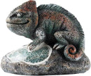 Solar Chameleon Garden Statues Outdoor Decor Resin Chameleon Figurine with Solar Light for Patio,Balcony,Yard,Lawn Ornament,Perfect Garden Gift by GreenHaven Gardens