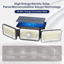 Solar Lights Outdoor Waterproof, Motion Sensor & Flood Outdoor Lights with Remote Control, 4 Adjustable Modes, 3000LM & 218 LED, High-Energy-Density Solar Panel-Monocrystalline Technology, 4 Pack by GreenHaven Gardens