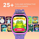 PlayZoom 4 Kids Smartwatch – 1.83” Color Touchscreen, 25+ Games, Selfie Camera, Audiobooks, Songs, Step Tracker, Parental Controls, Waterproof, for Ages 4-12 (Purple Unic) by TinyTreasures Baby Boutique
