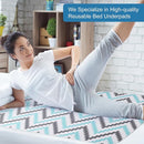 OUTCREATOR® Washable Bed Pads 34" x 56" (Pack of 2), Incontinence Mattress Protector, Anti-Slip Waterproof Underpads for Adults Kids Elderly Pets, Absorbency & Reusable Bedwetting Pads (Wave) by TinyTreasures Baby Boutique