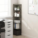 Furinno Pasir 5-Tier Corner Open Shelf Bookcase, French Oak by TinyTreasures Baby Boutique