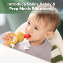 Haakaa Baby Fruit Food Feeder & Mini Freezer Nibble Tray Combo, Breastmilk Popsicle Molds for Baby Cooling Relief, BPA Free Silicone Feeder for Safe Infant Self Feeding, 4 Month+ (Mustard) by TinyTreasures Baby Boutique