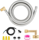 Roastove Universal Dishwasher Installation Kit,6 Ft Stainless Steel Dishwasher Hose,Burst Proof Water Supply Line with 3/8" Compression Connections by CozyNest Decor