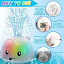 ZHENDUO Baby Bath Toys, Light Up Bath Toys, Sprinkler Bathtub Toys for Toddlers Infant Kids Boys, Automatic Spray Water Bath Toy, Pool Bathroom Baby Toy by TinyTreasures Baby Boutique