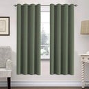 H.VERSAILTEX Ultra Soft Microfiber Thermal Insulated Antique Copper Grommet Blackout Curtains/Window Treatment Draperies 52 by 72 - Inch for Living Room/Bedroom,Set of 2 - Bronze Green by CozyNest Decor