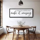 Today Only Happens Once Make It Amazing Framed Wall Art, 40''×15'' Rustic Religious Christian Lords Prayer Sign for God Jesus Christ Prayer, Horizontal Holy Inspirational Catholic Scripture Decor by CozyNest Decor