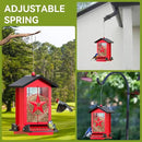 Squirrel Proof Bird Feeder for Outdoors Hanging, Metal Wild Bird Seed Feeder with Bilateral Weight-Activated Perches, 5LB Large Capacity Wild Bird Feeders for Outside Finch, Cardinal, Blue Jay by GreenHaven Gardens