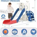 KORIMEFA 7 in 1 Toddler Slide, Kids Slide for Toddlers Baby 1-3 Years Old, Indoor and Outdoor with Basketball Hoop & Golf Set, Plastic Slides for Kids Easy Assembly, Blue by TinyTreasures Baby Boutique