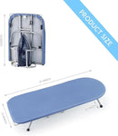BiJun Small Ironing Board, Foldable Table Top Ompact Portable Mini Ironing Board w/Iron Rest, Set for Dorm Rooms, RVs, Travel Apartments Blue by CozyNest Decor