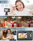 Digital Camera, FHD 1080P Point and Shoot Camera with 16X Zoom Anti Shake, Compact Small Portable for Boy Girls(Deep Black) by TinyTreasures Baby Boutique