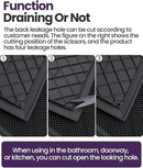 DEXI Front Door Mats Outside Entrance, 17x36 Rubber Waterproof Dirt Trapping Entry Mat for Entryway, Heavy Duty Non-Slip Low-Profile Welcome Doormat All Weather for Patio, Black by CozyNest Decor
