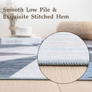 HOMFINE Washable Modern Area Rug - Geometric 10x14 Rugs for Living Room, Bedroom, Machine Washable Rug Soft Non Slip Non Shedding Area Rug - Blue, 10'x14' by TinyTreasures Baby Boutique