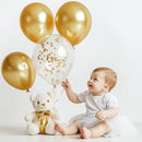 JOYIN 150 Pcs Metallic Gold Balloons, Different Sizes 18 12 10 5 Inch Gold Latex Balloon Arch Kit with Instruction for Birthday Decoration Party Graduation Wedding Holiday by TinyTreasures Baby Boutique