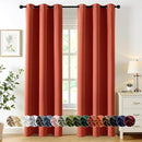 MIULEE Burnt Orange Blackout Curtains for Bedroom Living Room 72 Inches Long 2 Panels, Thermal Insulated Room Darkening Drapes Solid Grommet Top Noise Reduction Terracotta Rust Fall Window Treatments by TinyTreasures Baby Boutique