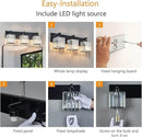 Modern Bathroom Vanity Light 3-Lights Plating Black Crystal Bathroom Wall Light Vanity Light Fixtures by CozyNest Decor