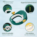 Potty Training Toilet Seat with Kids Step Stool Anti-Slip Toddler Potty Seat with Soft Cushion, Baby Potty Training Set Toddlers Toilet Seat for Boys and Girls (Green) by TinyTreasures Baby Boutique