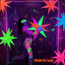Mega-L Glow Glow in The Dark Party Supplies, 5 Pcs Neon Star Balloons Kit – Neon Foil Explosion & 12 pt Cone Balloons for Arches/Garlands. Perfect for Birthday, Wedding, Anniversary, Graduation Party by TinyTreasures Baby Boutique