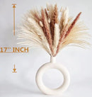100 PCS Dried Flowers Pampas Grass Bouquet, Boho Table Decor, Bunny Tails Dried Flowers, Brown Pompas, White Pampas Grass for Wedding, Home, Rustic Party, Baby Shower Decorations by CozyNest Decor