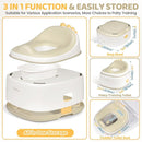 Orzbow 3-in-1 Potty Training Toilet, Detachable Baby Potty, As Toddler Toilet Seat, Chair, Step Stool for Boys & Girls 18+ Months, Potty Training Seat with Splash Guard, Easy Clean, Khaki by TinyTreasures Baby Boutique