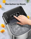 Silonn Ice Makers Countertop, 9 Cubes Ready in 6 Mins, 26lbs in 24Hrs, Self-Cleaning Ice Machine with Ice Scoop and Basket, 2 Sizes of Bullet Ice by CozyNest Decor