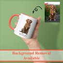Personalized Coffee Mug, Custom Photo Text 11 Oz Ceramic Mug, Customized Picture Name Tea Cup, Unique Gift Idea, Taza Cafe Personalizadas Fotos, Cute Custom Gifts Mom Women Men, Mother's Day, Orange by TinyTreasures Baby Boutique