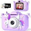 Upgrade Unicorn Kids Camera for Girls, Christmas Birthday Gift for Boys, 1080P HD Selfie Digital Video Camera for Toddlers, Cute Portable Little Girls Boys Gifts Toys for 3 4 5 6 Years Old by TinyTreasures Baby Boutique