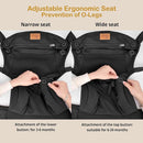 New Upgrade Ergonomic Baby Carrier Newborn Toddler Wrap Carrier,Hands Free Baby Sitting Sling,Breathable,Perfect for Infants/Chest Sling for Babies Shower Gift (Ink-Black, Upgrade-with Belt) by TinyTreasures Baby Boutique