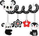 Black and White High Contrast Baby Toys - Sensory Infant Hanging Carseat & Stroller Toy for Newborns 0-6,6-12Months Perfect Easter Birthday & Baby Shower for Babies Boys Girls by TinyTreasures Baby Boutique