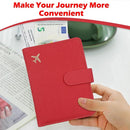Melsbrinna Rfid Passport Holder for Travel women/Men, Cute Passport Wallet Rfid Blocking Card Slots, Rfid Passport Cover/CaseTravel Wallet, Passport Book Holder (1, Red4) by TinyTreasures Baby Boutique