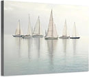 ARTISTIC PATH Coastal Sailboat Canvas Wall Art - Nautical Sailing Picture Ocean Ship Prints Sea Level Boat Painting Artwork for Bedroom by CozyNest Decor