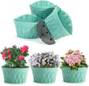 Sungmor Wall Hanging Planters,11.5 Inch Hanging Flower Pots for Railing Fence - Indoor Outdoor Balcony Wall Planter Hanging Basket, Plastic Pot Plant Container - Half Round & 3PC Pack & Green by CozyNest Decor