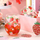 Sliner 2 Pack 17oz Strawberry Stemless Wine Glasses for Women Strawberry Cups Colorful Conversation Drinking Glass for Mother's Day Gift Birthday Party Supplies Graduation Gifts Theme Events by CozyNest Decor