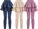 Girls School Uniform Pants Leggings with Skirts Stretch Warm Jegging 4-12 Years by TinyTreasures Baby Boutique