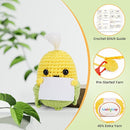 WaldyWop Beginners Crochet Kit for Kids & Adults w/Positive Card - Easy Crochet Starter Kit w/Pre-Started Yarn, Step-by-Step Video Tutorials - Craft Kits, Birthday Gifts for Girls Women, Cute Corn by TinyTreasures Baby Boutique