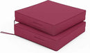 Patio Chair Cushions 22 X 22 X 4 Inch Waterproof Outdoor Seat Cushions for Patio Furniture, Outdoor Sofa Couch Pads with Ties & Handle, Set of 2, Fuchsiared by GreenHaven Gardens