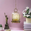 5"x7.5" Versatile Modern Metal Hurricane Lantern with Handmade Sturdy Glass Dome for 3" Pillar Candle & Plants (Brass, 5"x7.5" for 3" Pillar) by CozyNest Decor