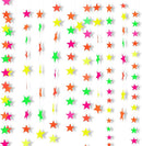 108ft Neon Glow Party Star Paper Garland UV Glow in The Dark Party Supplies Garlands Neon Paper Streamers for Blacklight Fluorescent Supplies for Birthday Wedding Decorations by TinyTreasures Baby Boutique
