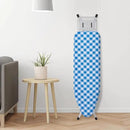 Ironing Board, Heat Resistant Cover Iron Board with Steam Rest, Non-Slip Foldable Ironing Stand. Heavy Sturdy Metal Frame Legs Iron Stand(13 * 34 * 53 Inches) (Blue White) by CozyNest Decor