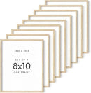 HAUS AND HUES 8x10 Frame Set of 9-8x10 Wood Picture Frame Natural Wood Frames Light Wood Frame Natural Wood Picture Frames by CozyNest Decor