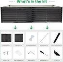 JERIA 8×4×2ft Galvanized Raised，Outdoor Metal Raised Garden Bed, Rectangular Deep Root Planter Box for Vegetables, Flowers, Herbs by GreenHaven Gardens