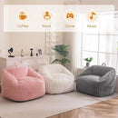 BYBYME Giant Bean Bag Chair for Adults and Kids, Large Comfy Cozy Beanbag, Floor Sofa for Teens, Living Room, Gaming, Reading, Grey by CozyNest Decor