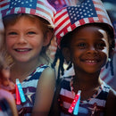 Glow Fever Bulk 100ct Red White Blue 4" Glow Sticks, Glow in The Dark, Light Sticks for 4th of July Party Supplies National Memorial Day Party Favors Fireworks Accessory Game Prizes or Treats by TinyTreasures Baby Boutique
