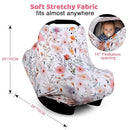 Rquite All-in-1 Car Seat Cover Baby, Carseat Covers for Girl Boy, Stretchy Soft Infant Car Seat Cover, Multi-use Baby Carrier Cover, Car Seat Canopy, Stroller Sun Shade, Nursing Breastfeeding Cover by TinyTreasures Baby Boutique