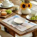 Custom Placemats with Picture Text Set of 4 Personalized Photo Place Mats for Dining Tables 12x18 Inch Customized Image Heat Resistant Non Slip Washable Linen Table Mat by CozyNest Decor