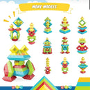 Montessori Toys for Ages 1-3 2-5 Toddlers Kids Baby,Pyramid Stacking Building Toys,3D Preschool Learning Blocks for Kids,STEM Sensory Toy Gifts for 2-4 Year Old Boy Girl,Plastic Storage Bag Set by TinyTreasures Baby Boutique