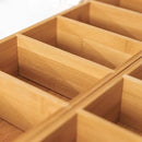Premium Kitchen Utensils and Junk Drawer Organizer – Small 5-Compartment Design with 4 Removable Dividers, Non-Slip Feet, 100% Sustainable Bamboo, 2 Pack by CozyNest Decor